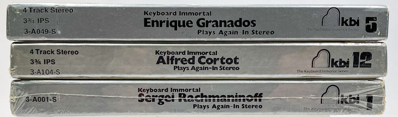 Keyboard Immortals Set Rachmaninoff Cortot Reel to Reel Tape Lot of 3 Superscope