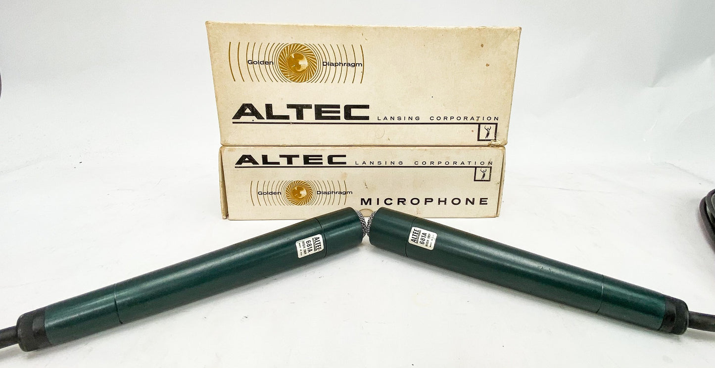 Altec 681A Omnidirectional Dynamic Microphone Matched Pair