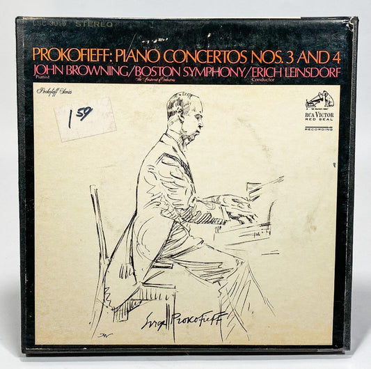 Prokofieff Concerto No 3 & 4 by Erich Leinsdorf Reel Tape 7 1/2 IPS RCA Red Seal