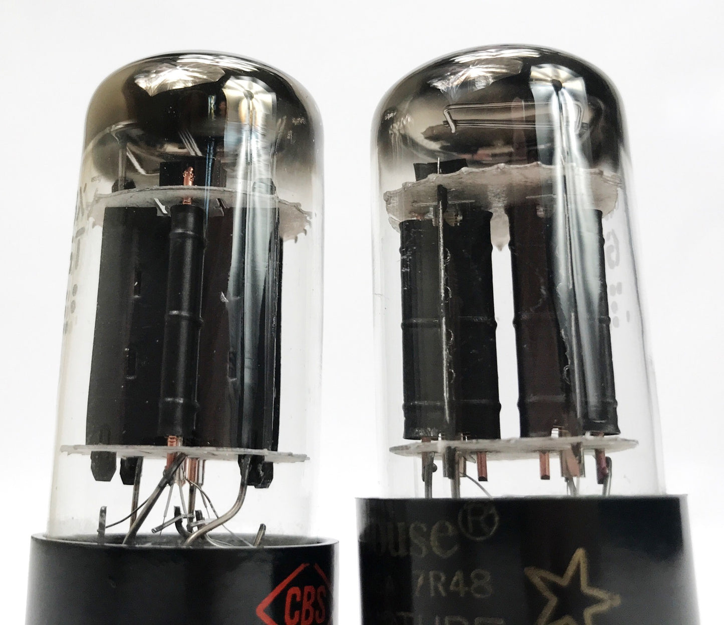 GE 6BX7GT Black Plate Top D Getter Copper Grid Balanced and Matched Vacuum Tubes