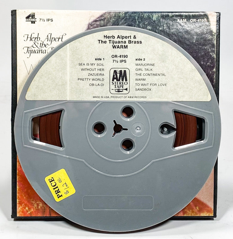 Warm by Herb Alpert And The Tijuana Brass Reel to Reel Tape 7 1/2 IPS A&M