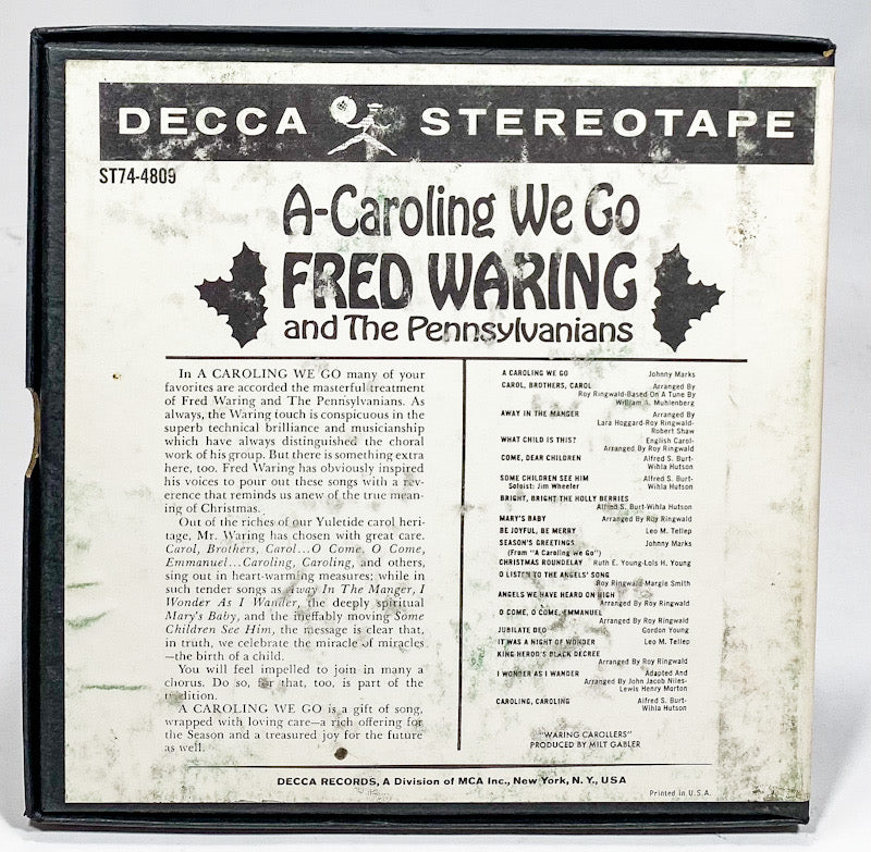 A Caroling We Go by Fred Waring and The Pennsylvanians Reel Tape 7.5 IPS Decca