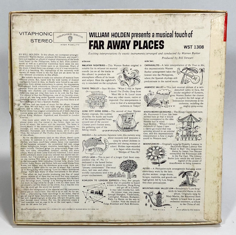 Musical Touch Of Far Away Places Barker Reel to Reel Tape 7 1/2 IPS Warner Bros