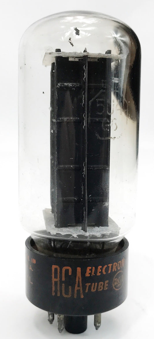 RCA 5U4GB Ribbed Black Plate Top Hanging D Getter Balanced Rectifier Tube