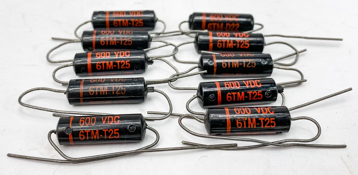 Sprague 0.00025 uf 600 VDC Black Beauty Capacitors 10x NOS