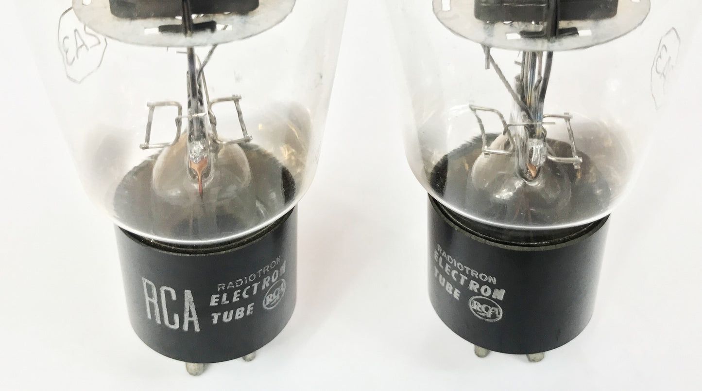 RCA 2A3 Black Plate Matched Vacuum Tubes