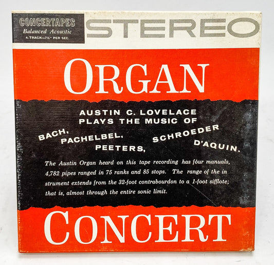 Organ Concert Austin C. Lovelace Reel to Reel Tape 7 1/2 IPS Concertape Bach