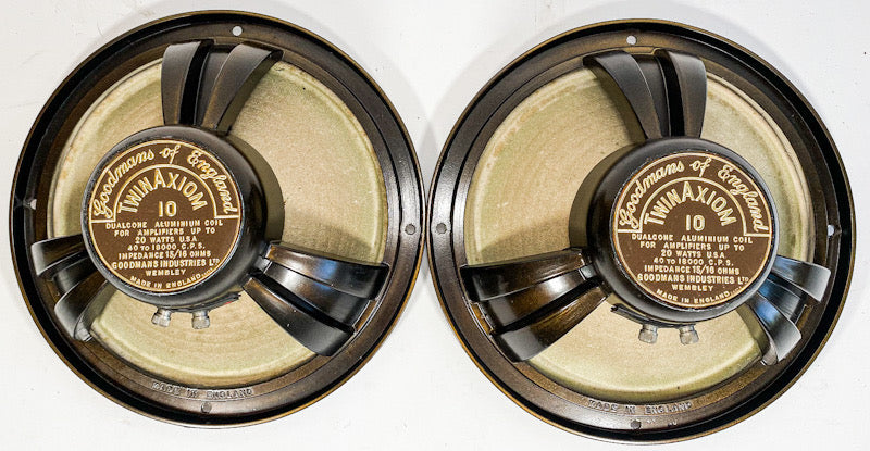 Goodmans Of England Twin Axiom 10 Whizzer Tweeter 10" Speakers