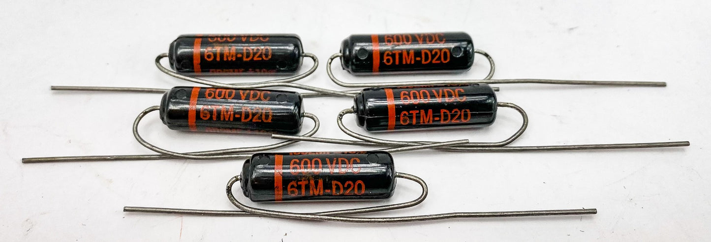 Sprague 0.002 uf 600 VDC Black Beauty Capacitors 5x NOS