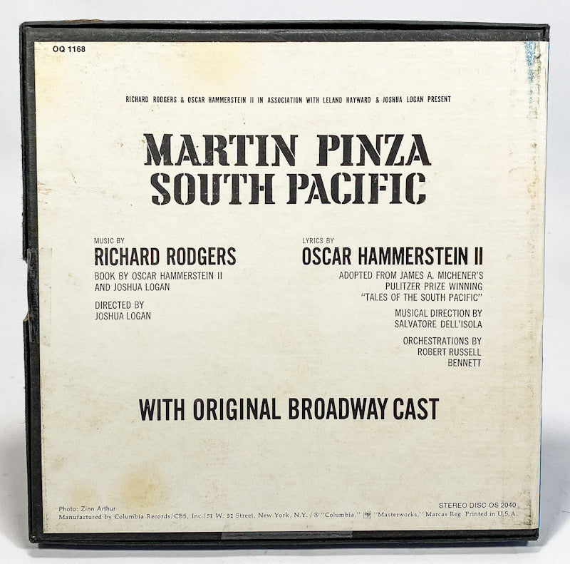 South Pacific Original Broadway Cast Reel to Reel Tape 7 1/2 IPS Columbia