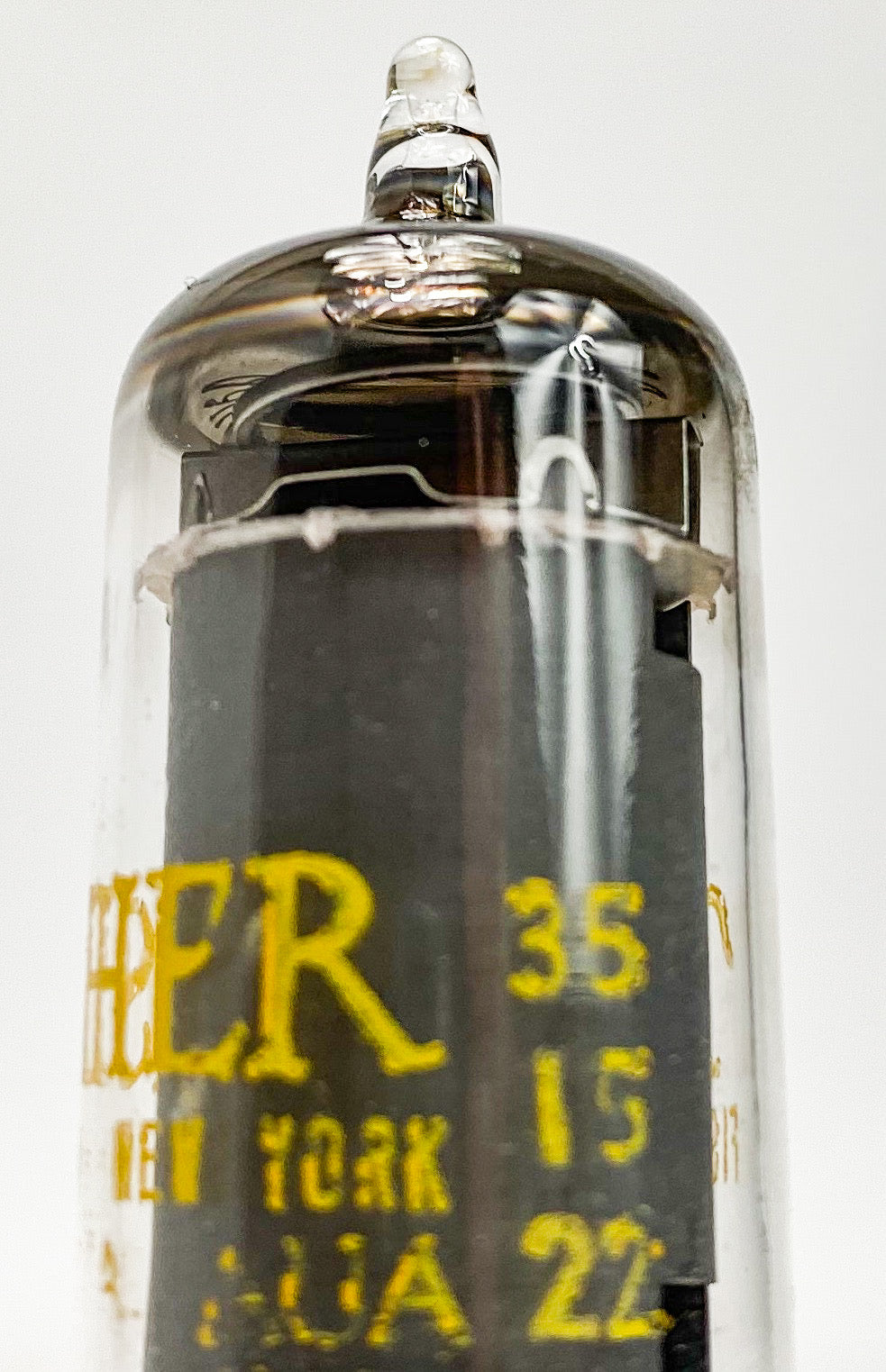 Fisher 6AU6A Grey Plate Halo Getter Vacuum Tube