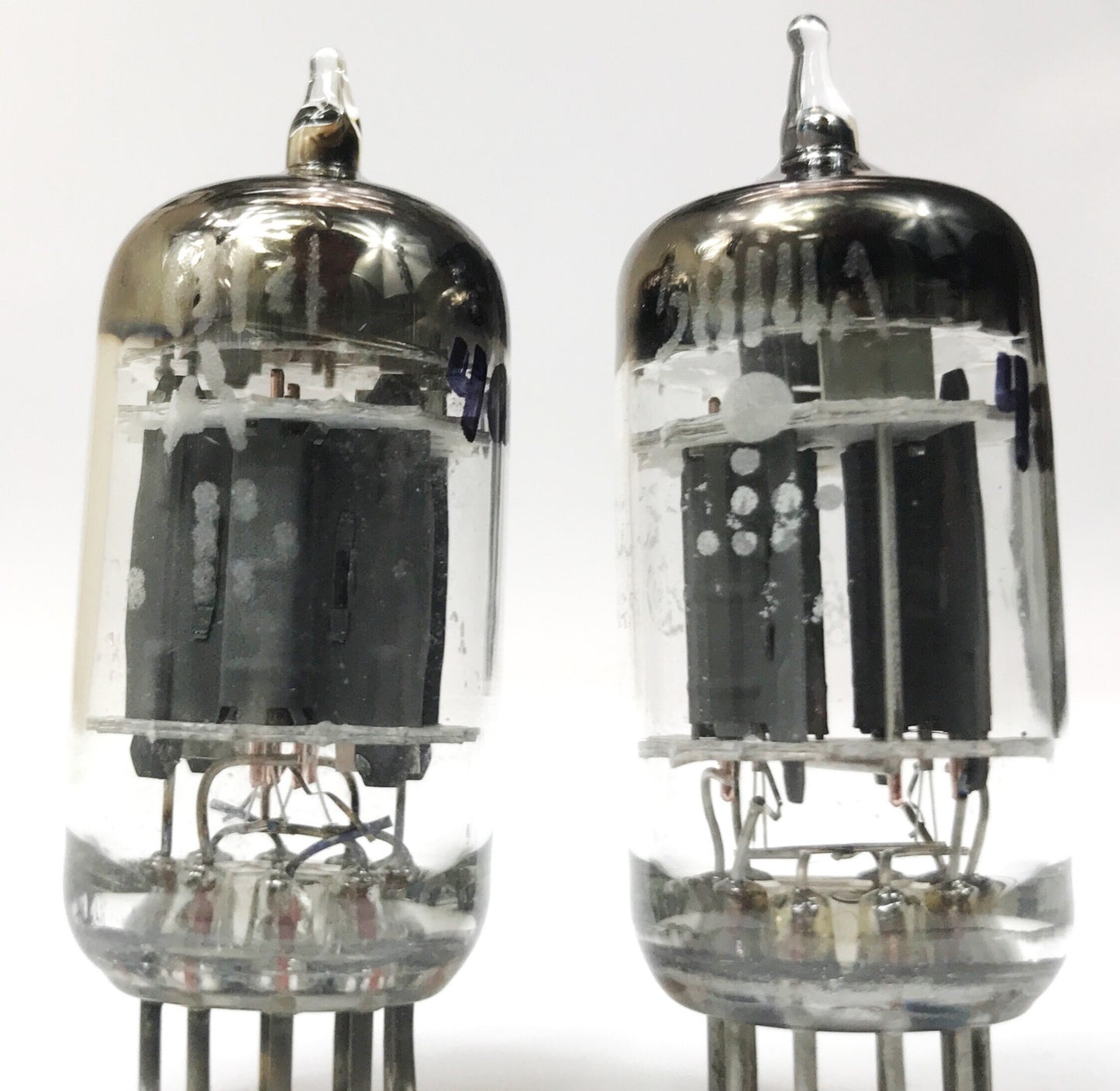 GE 5814A / 12AU7 Triple Mica D Getter 5 Star Balanced and Matched Vacuum Tubes