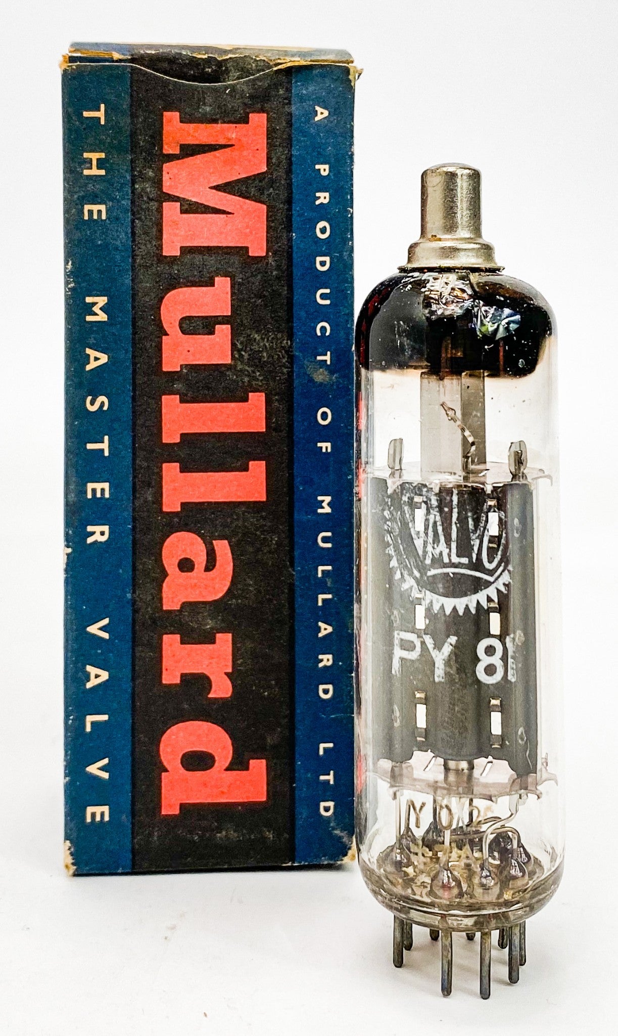 Mullard PY81 Grey Plate Halo Getter Vacuum Tube New In Box