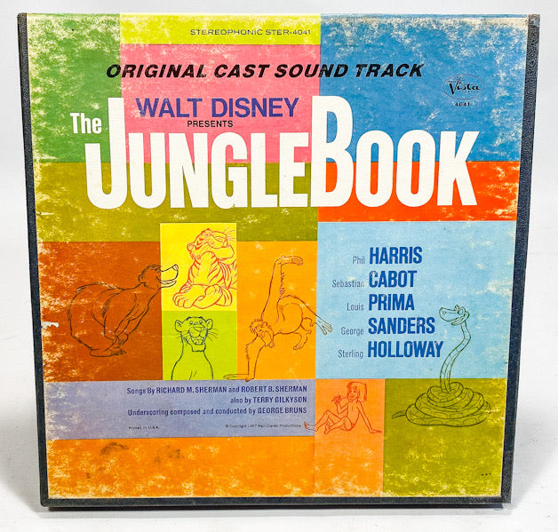 Walt Disney Presents The Jungle Book Soundtrack Reel to Reel Tape 3.75 IPS Vista