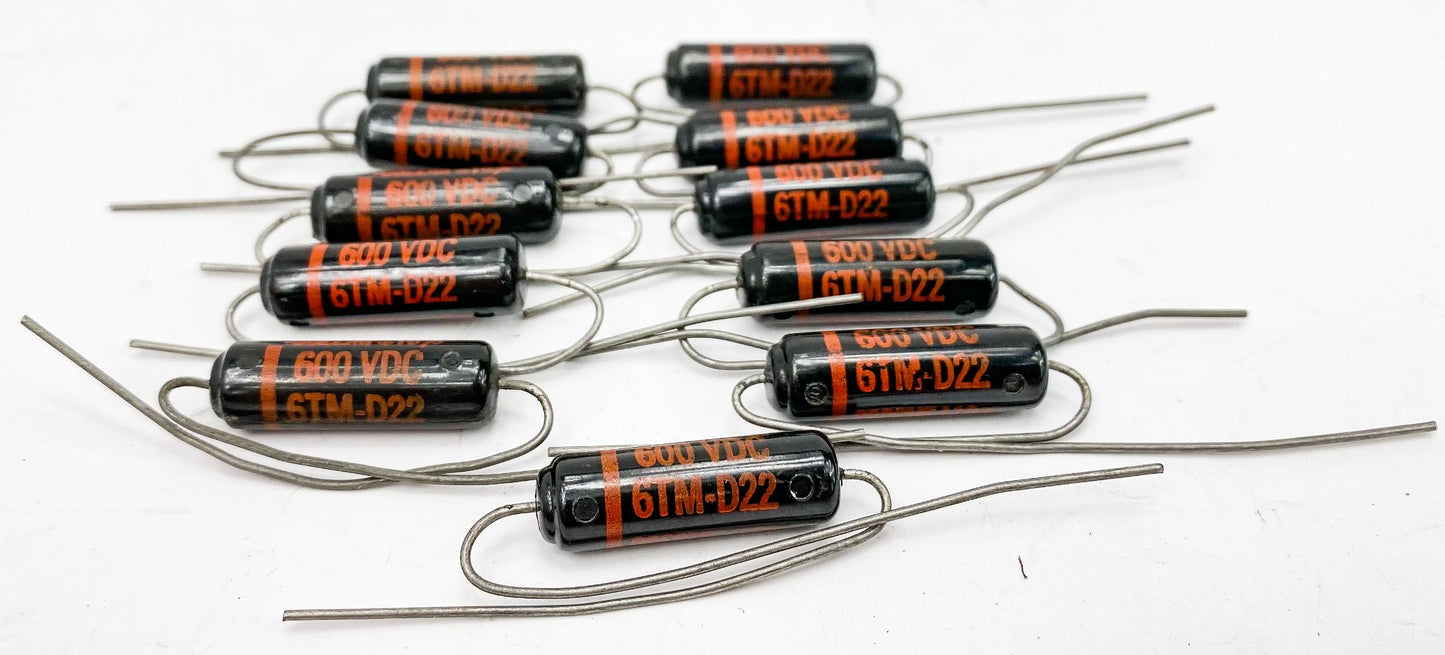 Sprague 0.0022 uf 600 VDC Black Beauty Capacitors 11x NOS