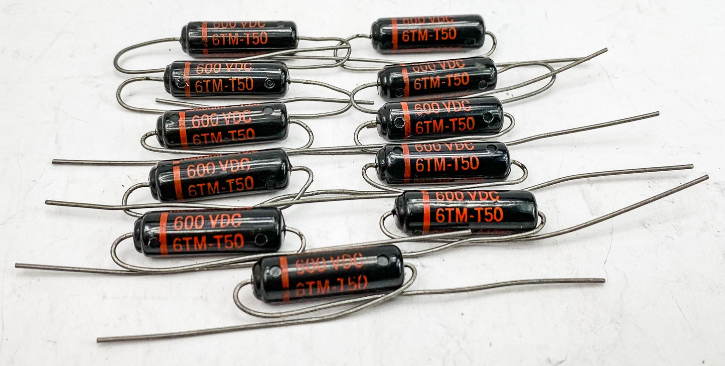 Sprague 0.0005 uf 600 VDC Black Beauty Capacitors 11x NOS