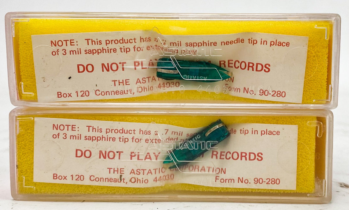 Static 13 Astatic 13T Double Sided Turntable Cartridge Stylus Set of Two ...
