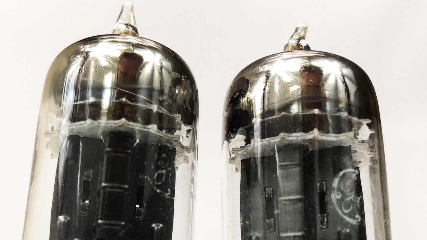 GE 5814A / 12AU7 Triple Mica Black Plate Balanced and Matched Vacuum Tubes