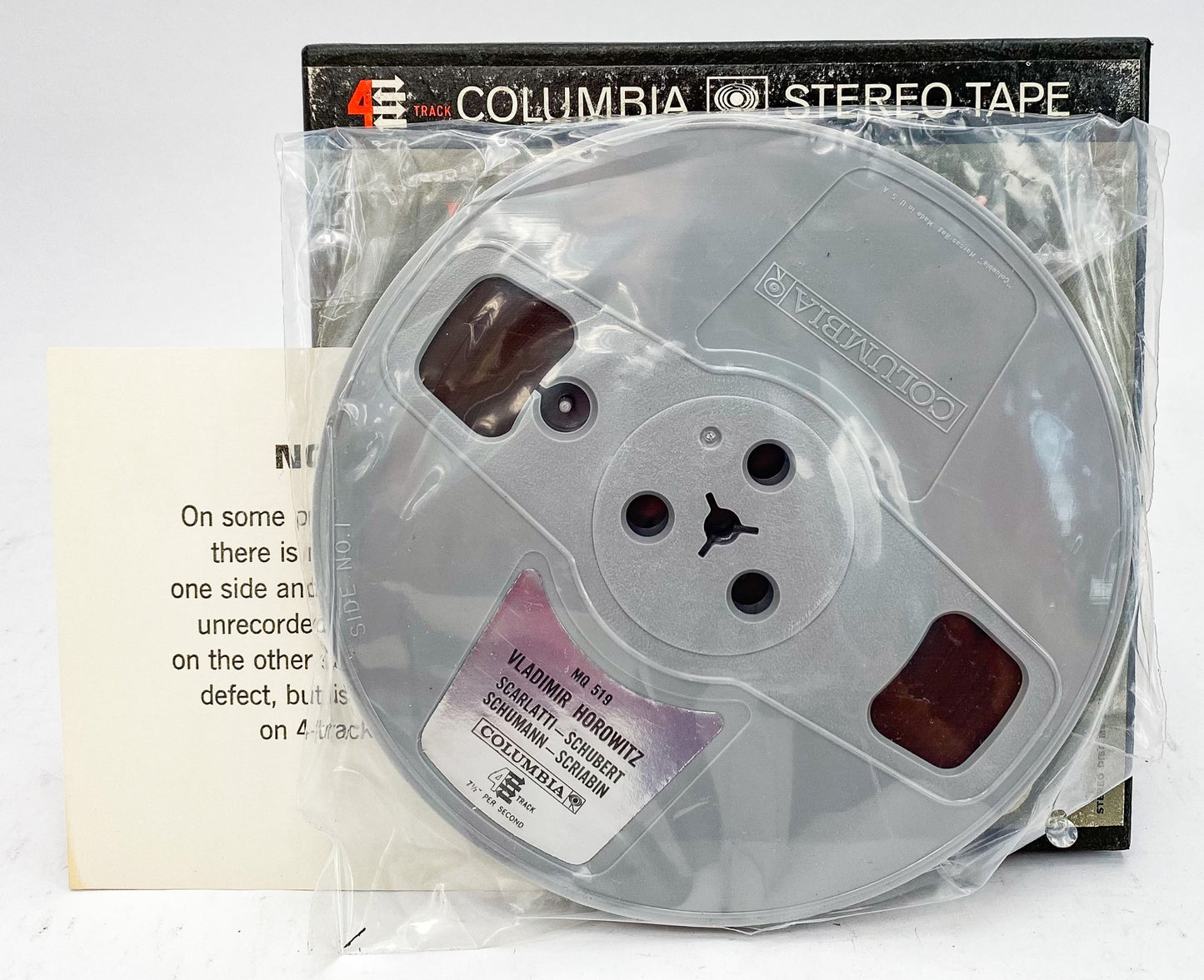 The Sound Of Horowitz Vladimir Horowitz Reel to Reel Tape 7 1/2 IPS Columbia