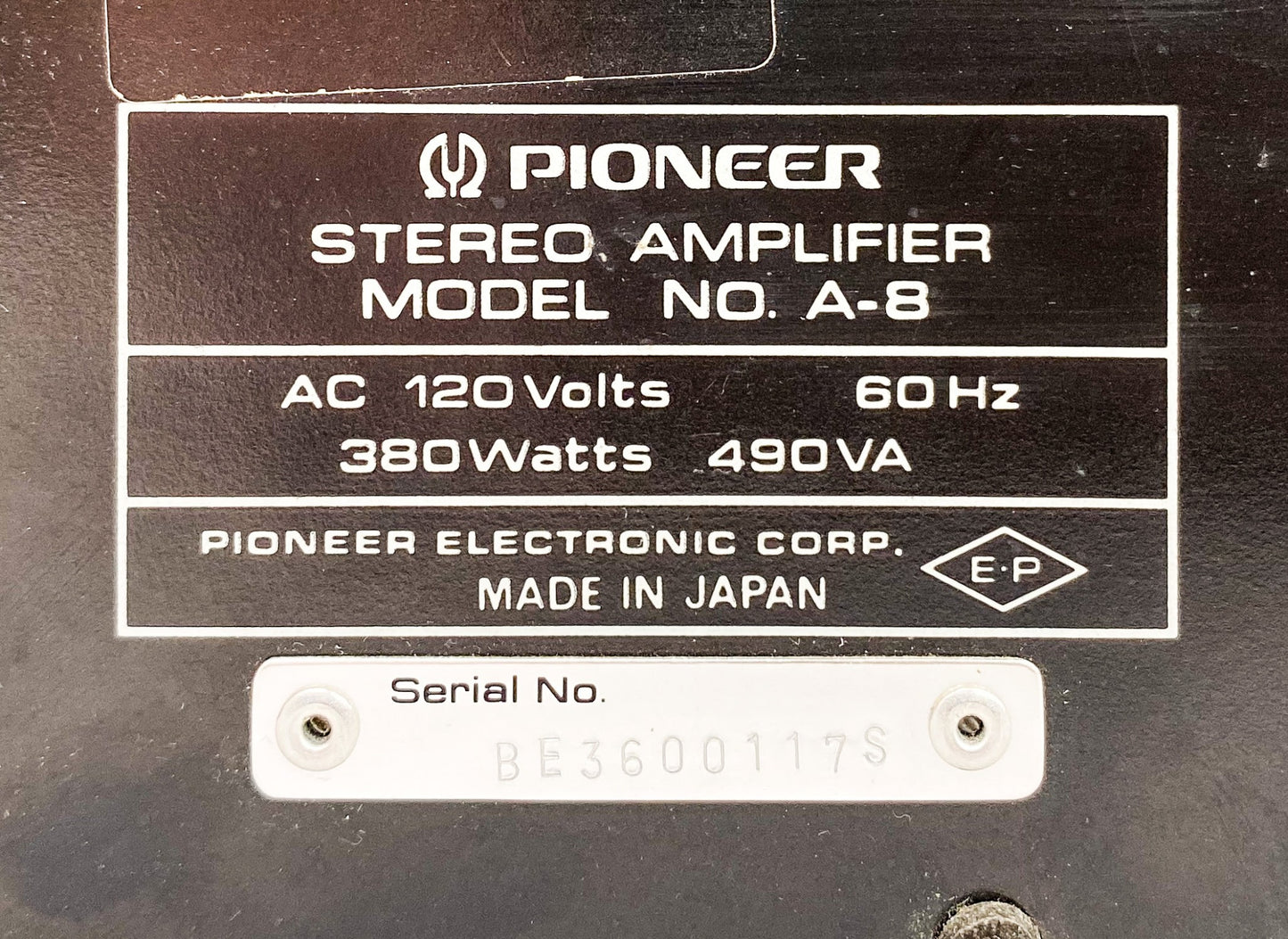 Pioneer A-8 Amplifier F-9 Tuner CT-6R Cassette Deck Combo