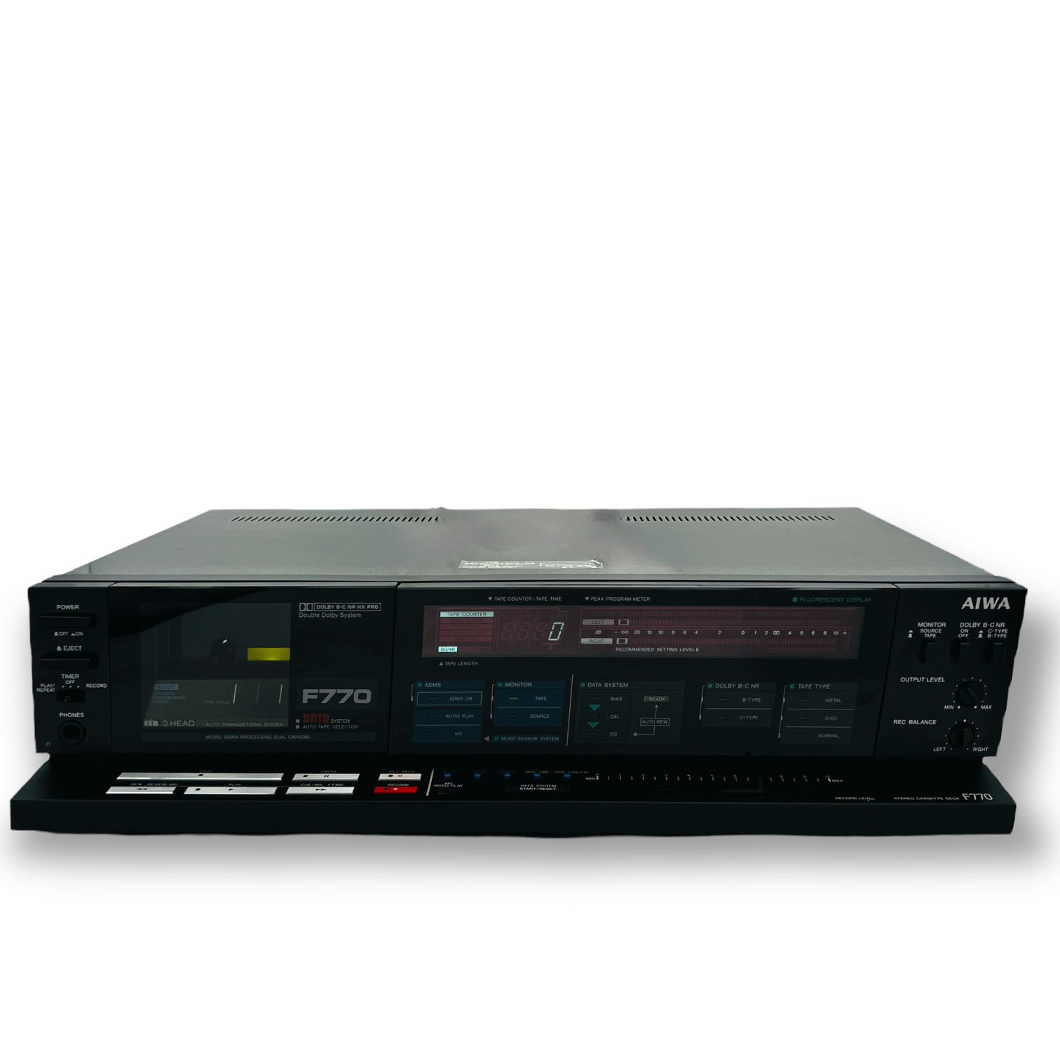 Aiwa F770 3-Head Stereo Cassette Deck – Soundtrack Hi-Fi