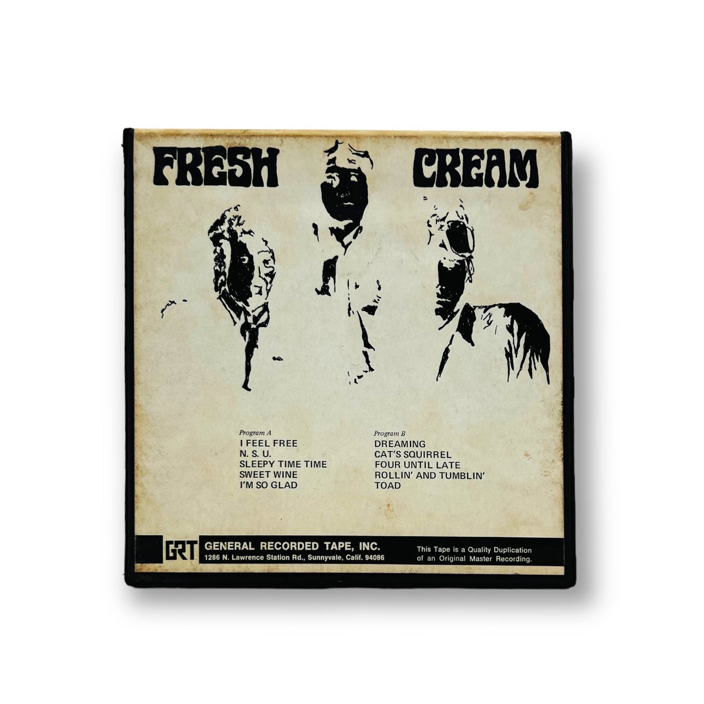 Fresh Cream by Cream with Eric Clapton Reel to Reel Tape 3 3/4 IPS Atco